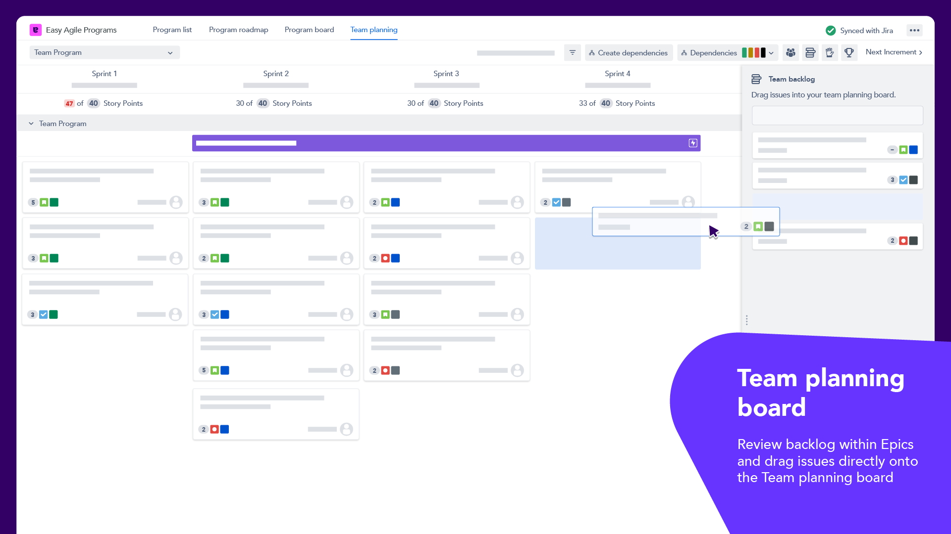 screenshot of Easy Agile Programs